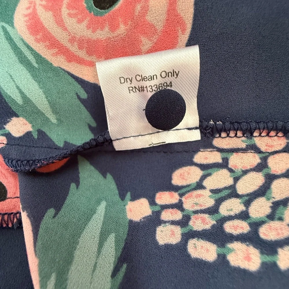 Rifle Paper Co. x Paper Crown Floral Top in Navy and  Pink - Picture 10 of 11